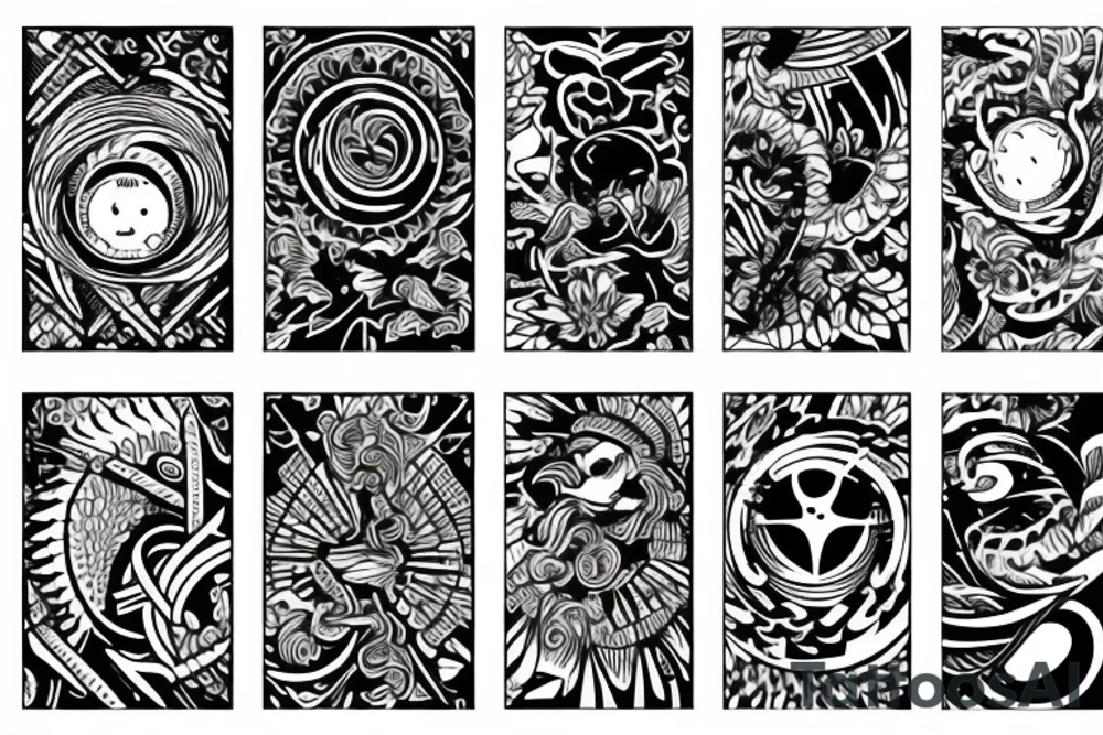 digital line art tattoo idea