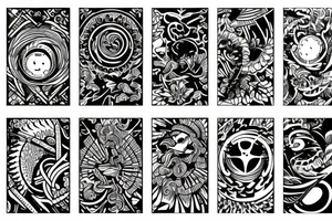 digital line art tattoo idea