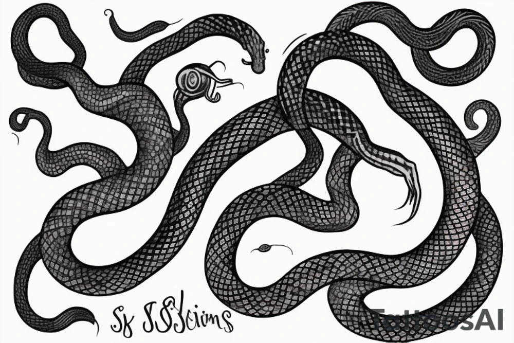 infinity snake tattoo idea
