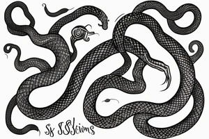 infinity snake tattoo idea