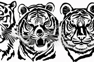 tiger with sunglasses tattoo idea