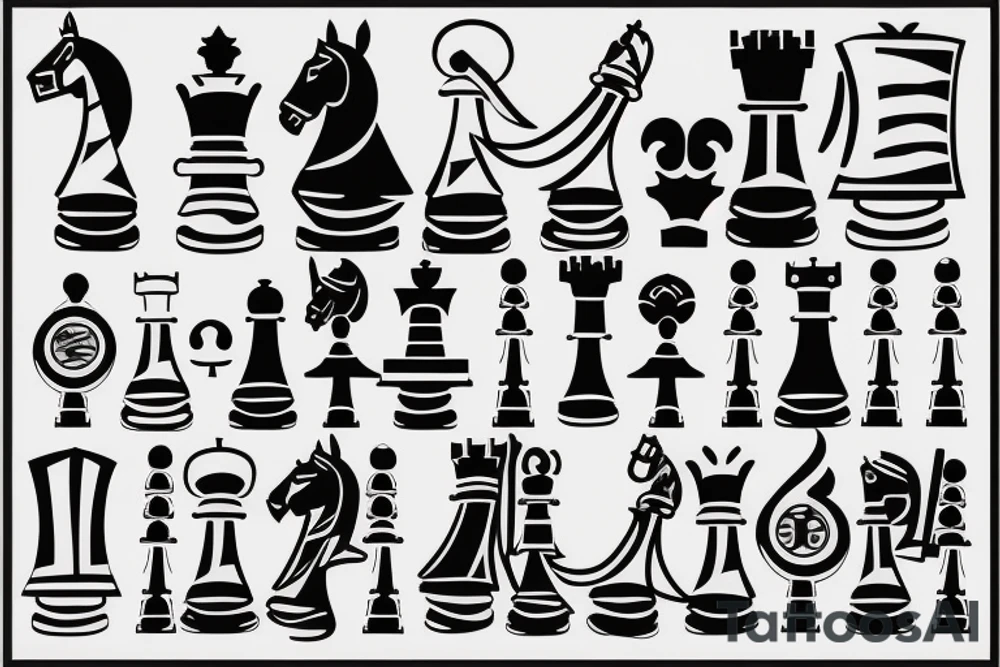 chess piece tattoo idea