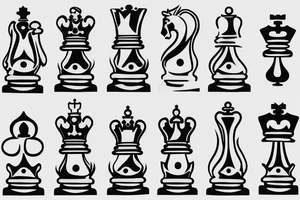 5 chess pieces tattoo idea