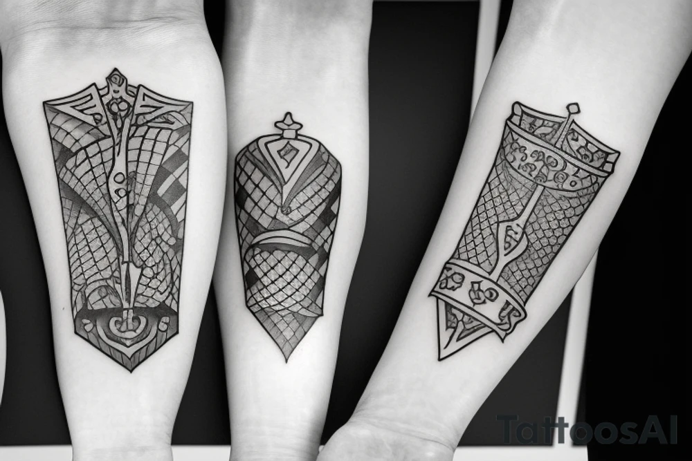 5 chess pieces representing family tattoo idea 5 chess pieces representing family tattoo idea