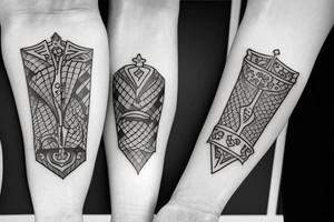 5 chess pieces representing family tattoo idea