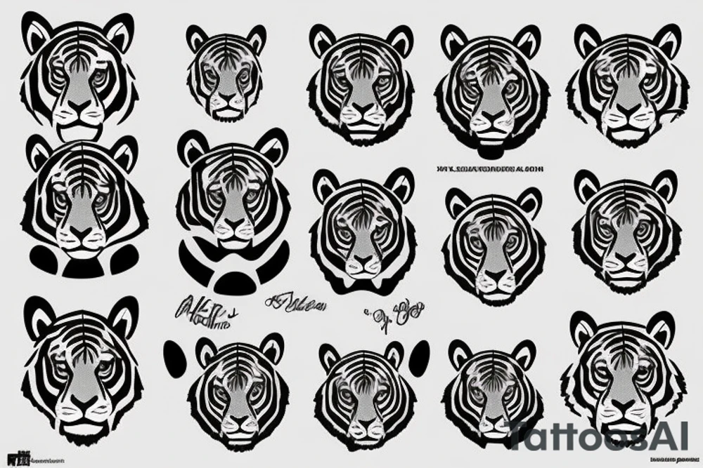 tiger full body tattoo idea