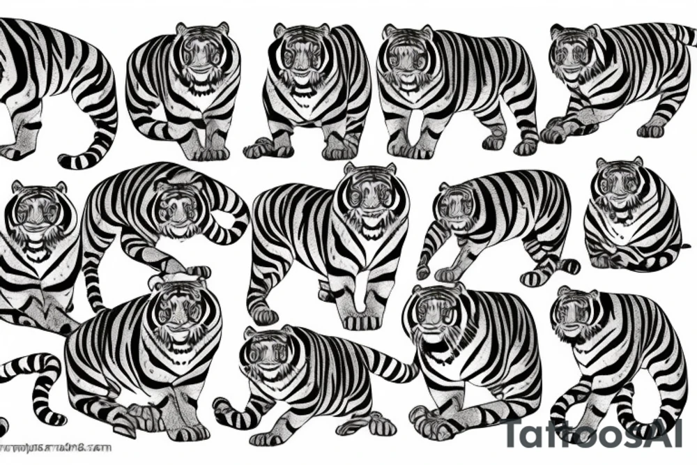 tiger full body tattoo idea