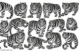 tiger full body tattoo idea