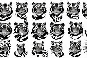 tiger full body tattoo idea