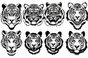 tiger full body tattoo idea