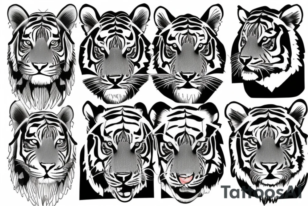 tiger full body tattoo idea