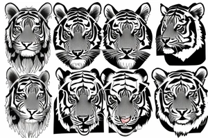 tiger full body tattoo idea