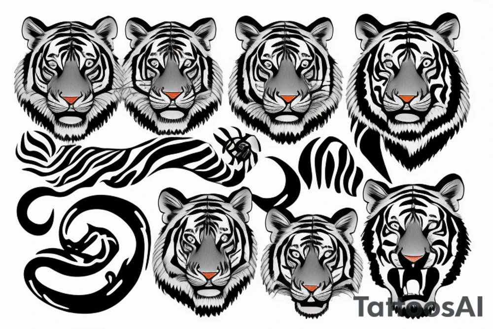 tiger full body tattoo idea