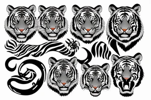 tiger full body tattoo idea