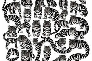 tiger full body tattoo idea