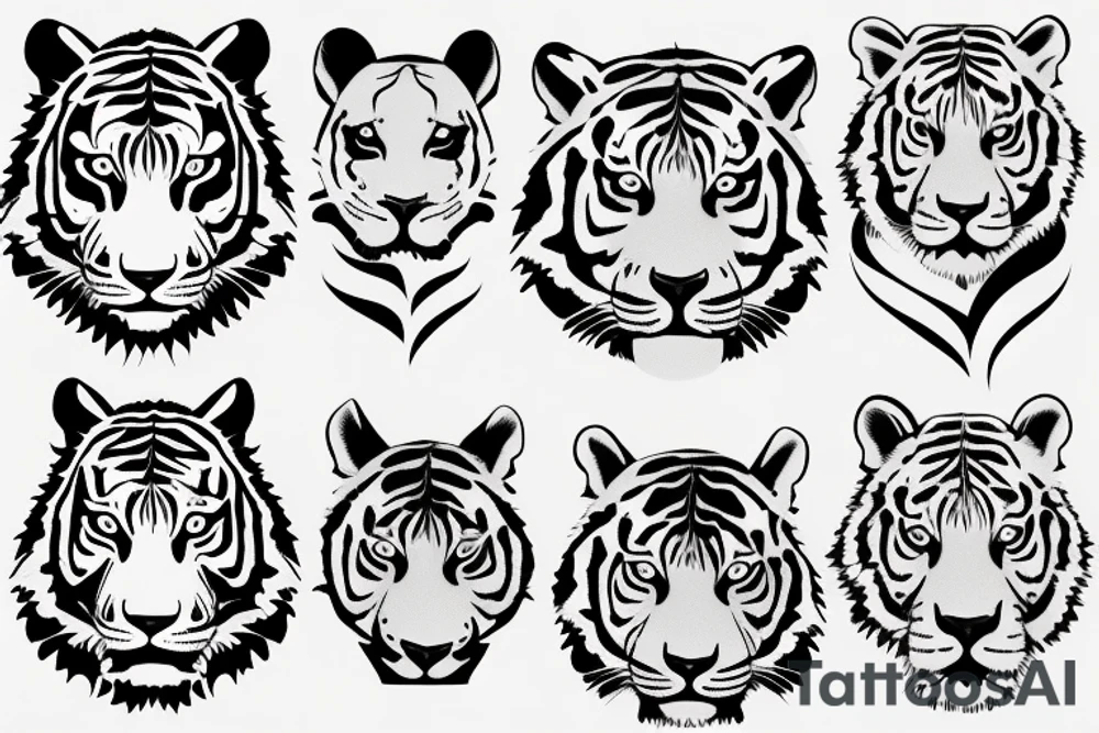 tiger full body tattoo idea