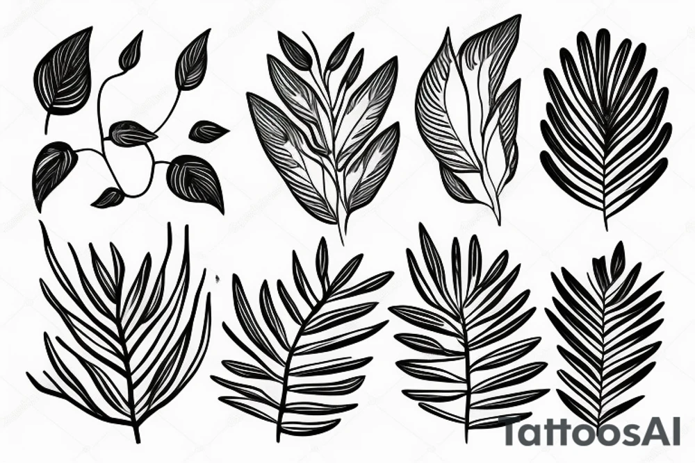easygoing plant tattoo idea