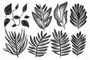 easygoing plant tattoo idea