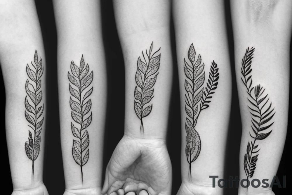 easygoing plant tattoo idea