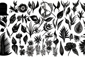 cast iron plant tattoo idea