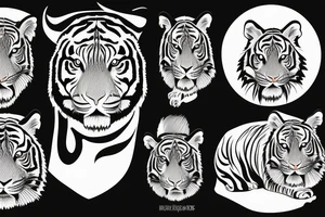 fierce tiger tattoo idea