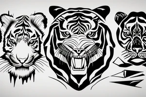 fierce tiger tattoo idea