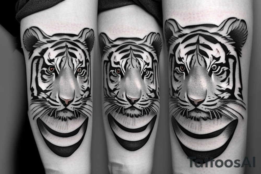 small fierce tiger tattoo idea