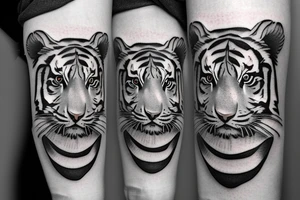 small fierce tiger tattoo idea