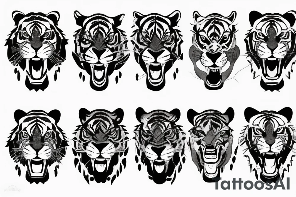 small fierce tiger tattoo idea