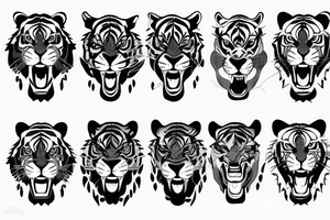 small fierce tiger tattoo idea
