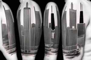 chicago skyline tattoo idea