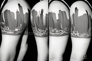 chicago skyline tattoo idea