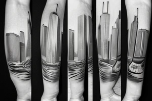 chicago skyline tattoo idea