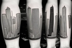 chicago skyline tattoo idea
