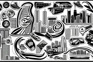chicago skyline tattoo idea