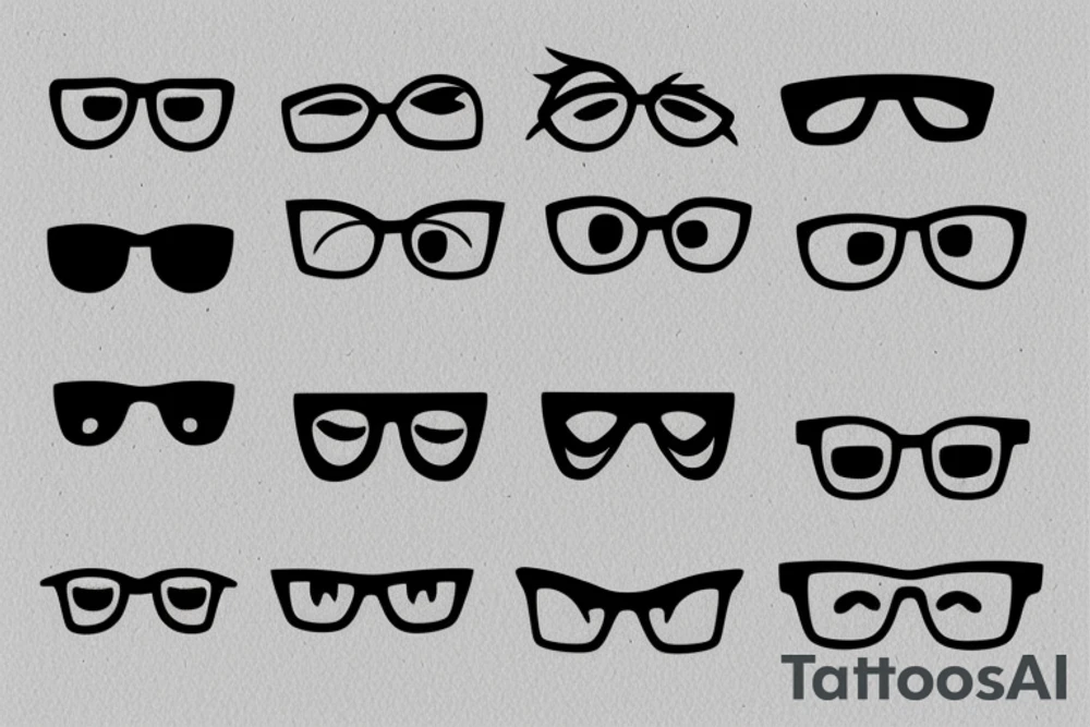 glasses tattoo idea
