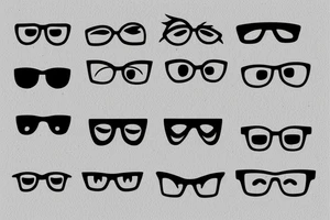 glasses tattoo idea