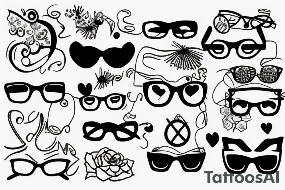 glasses tattoo idea