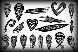 DAGGER in heart tattoo idea