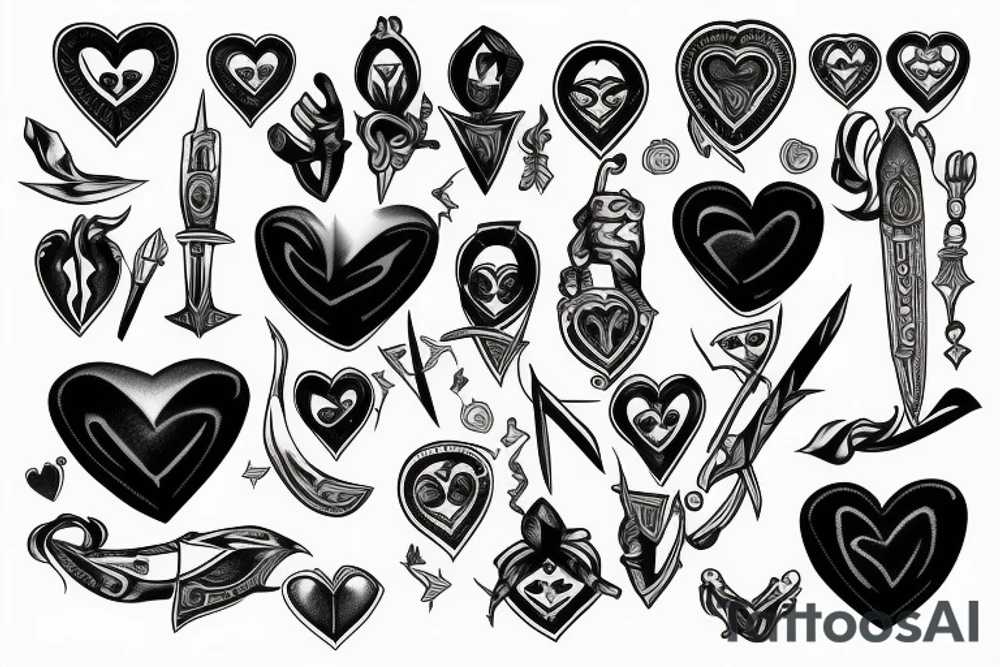 DAGGER in heart tattoo idea