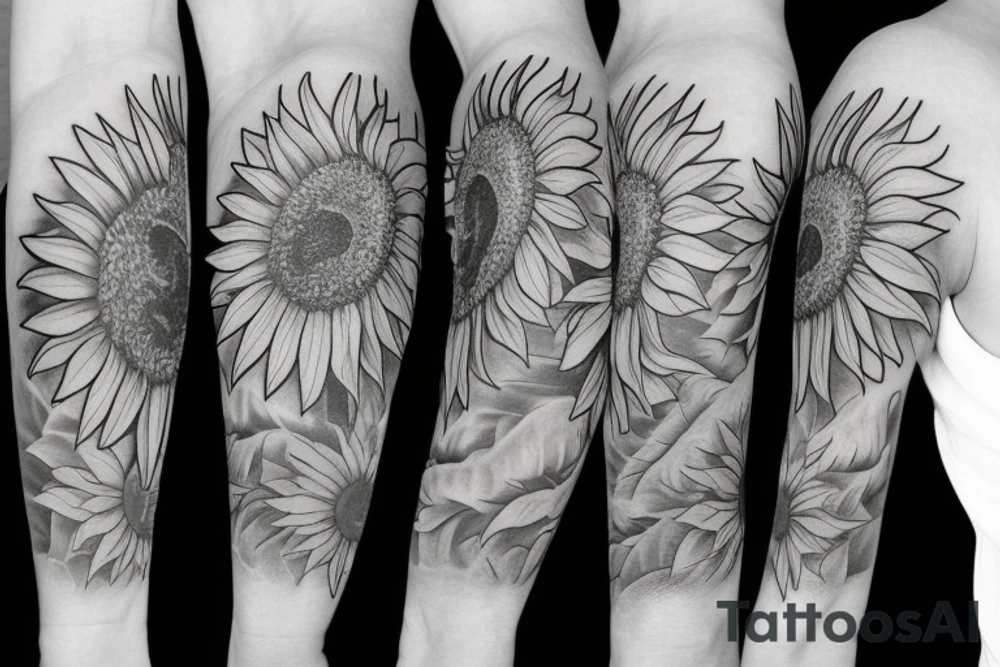 sunflower tattoo idea