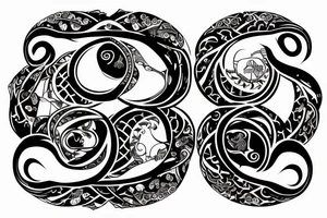 ouroboros, ying yang, infiniti tattoo idea
