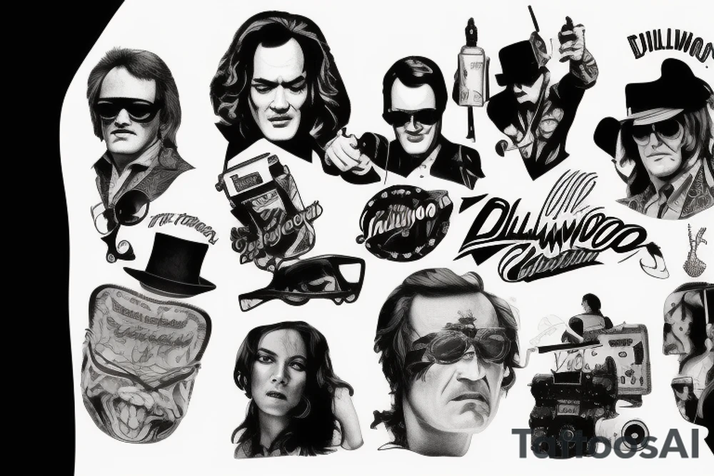 1970s, Hollywood, Quentin Tarantino movie tattoo idea