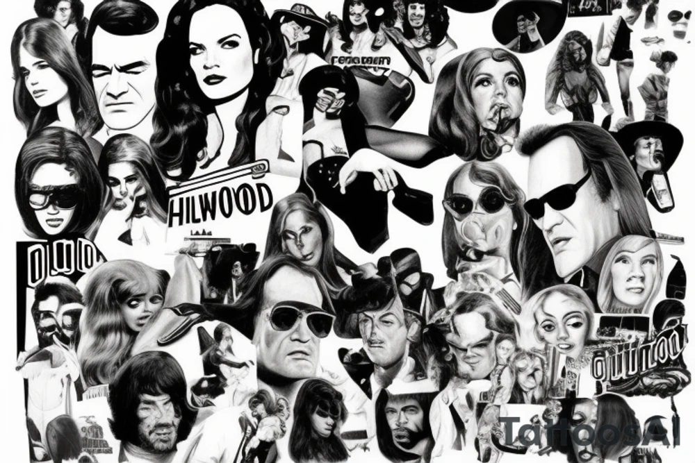 1970s, Hollywood, Quentin Tarantino movie tattoo idea