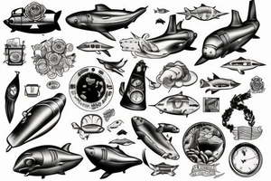 Submarine tattoo idea