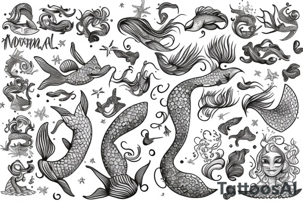 Mermaid tattoo idea