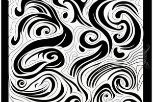 Silhouette of a wave tattoo idea