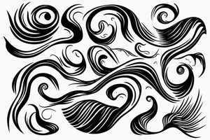 Silhouette of a wave tattoo idea