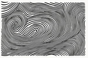 Silhouette of a wave in one single and continuous line. tattoo idea