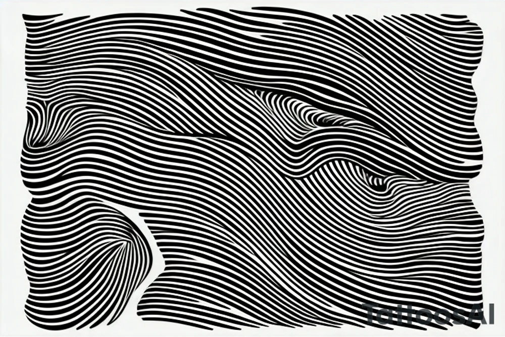 Silhouette of a wave in one single and continuous line. tattoo idea Silhouette of a wave in one single and continuous line. tattoo idea